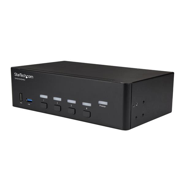 StarTech.com SV431DHD4KU 4 Port HDMI KVM Switch - 4K 30Hz - Dual D...