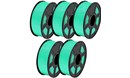 Sunlu PLA 3D Printer Filament in Green, 5 Pack of 1KG