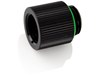 Bitspower G1/4 inch IG1/4 inch 15mm Extender Fitting in Glorious Black - Twin Pack