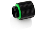 Bitspower G1/4 inch IG1/4 inch 15mm Extender Fitting in Glorious Black - Twin Pack