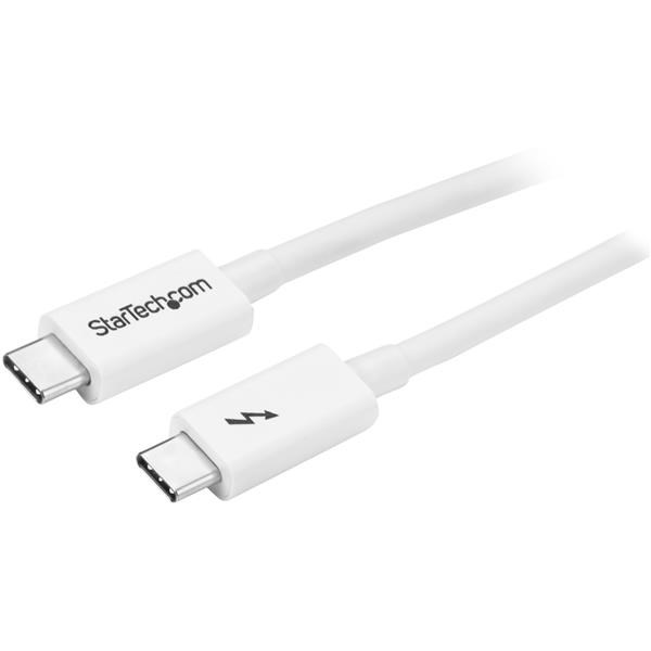 Photos - Cable (video, audio, USB) Startech.com Thunderbolt 3 Cable 20gbps White (2m) TBLT3MM2MW 