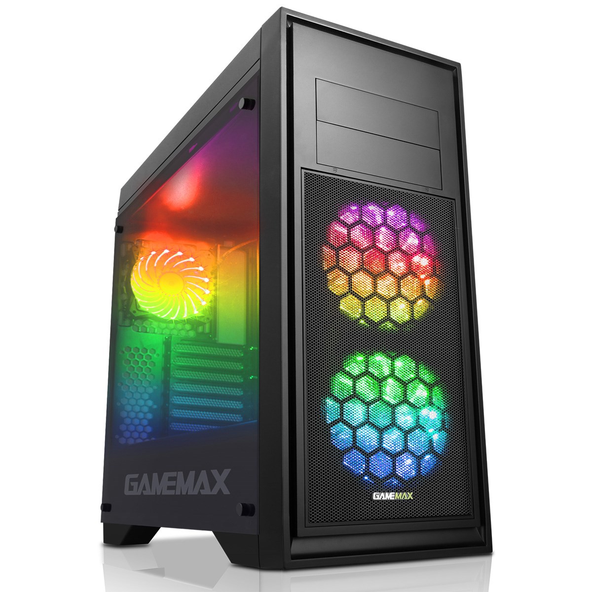 GameMax Titan Mid Tower Gaming Case - TITAN BLACK RGB