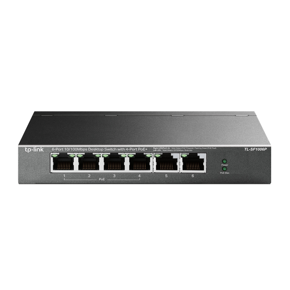 Tp-Link Tl-Sf1006p 6-Port 100 Mbps Desktop Switch Size 6
