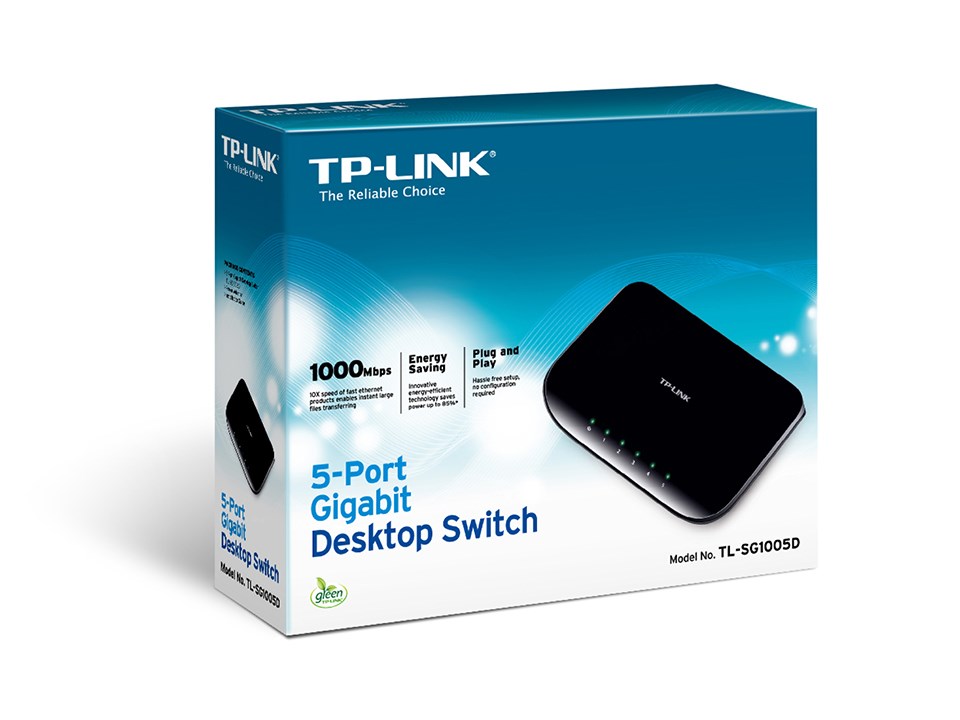 Photos - Switch TP-LINK TL-SG1005D 5-Port Gigabit Desktop  