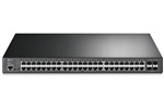 TP-Link JetStream Rack-Mountable Managed Switch, 48-Port Gigabit PoE+, 4-Port Gigabit SFP