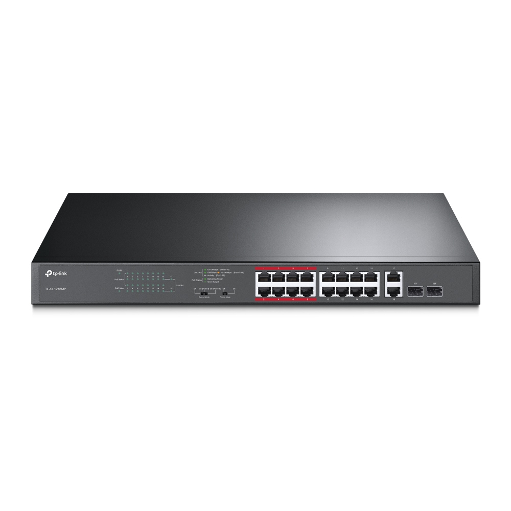 Tp-Link Tl-Sl1218mp 18-Port 100 Mbps Rackmount Switch Size 18