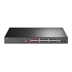 TP-Link TL-SL1226P 24-Port Fast Ethernet and 2-Port Gigabit Unmanaged PoE Plus Switch
