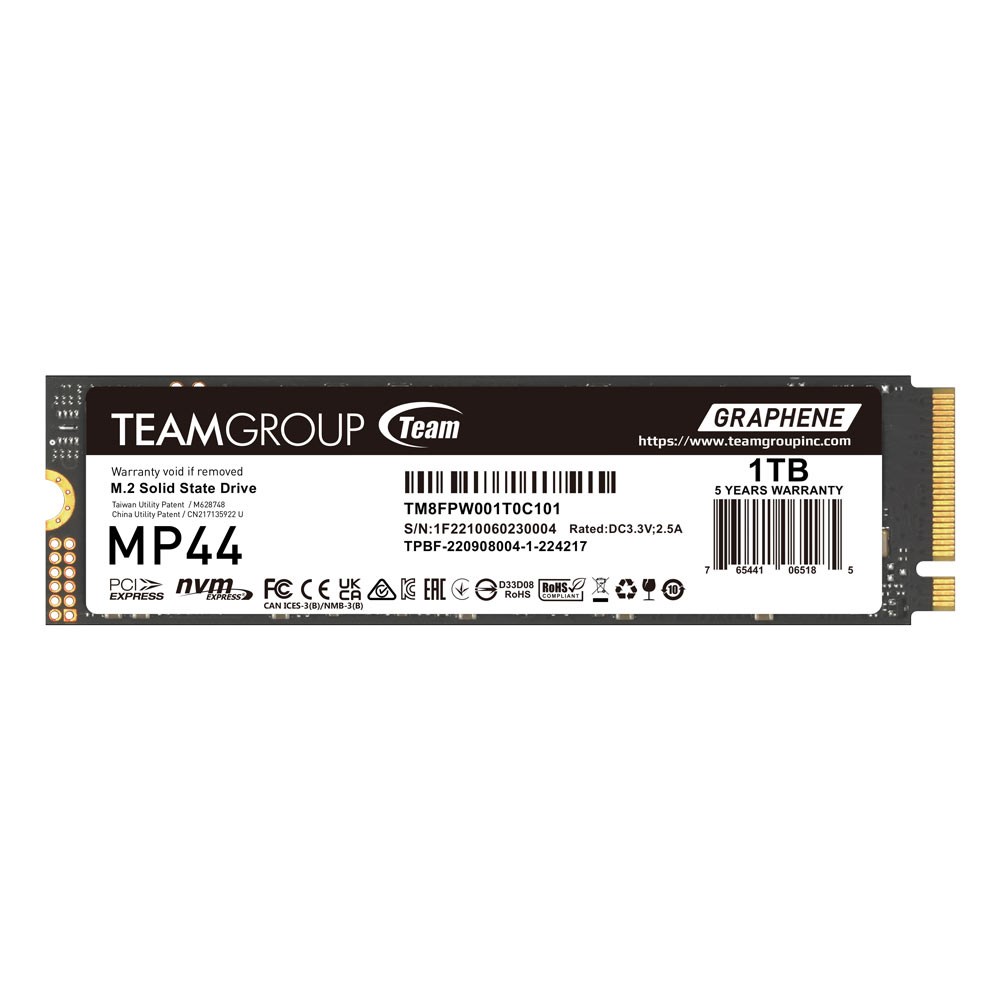 Photos - SSD Team Group 1TB TEAMGROUP MP44 M.2 2280 PCI Express 4.0 x4 NVMe Solid State Drive TM8FPW001T0C101 