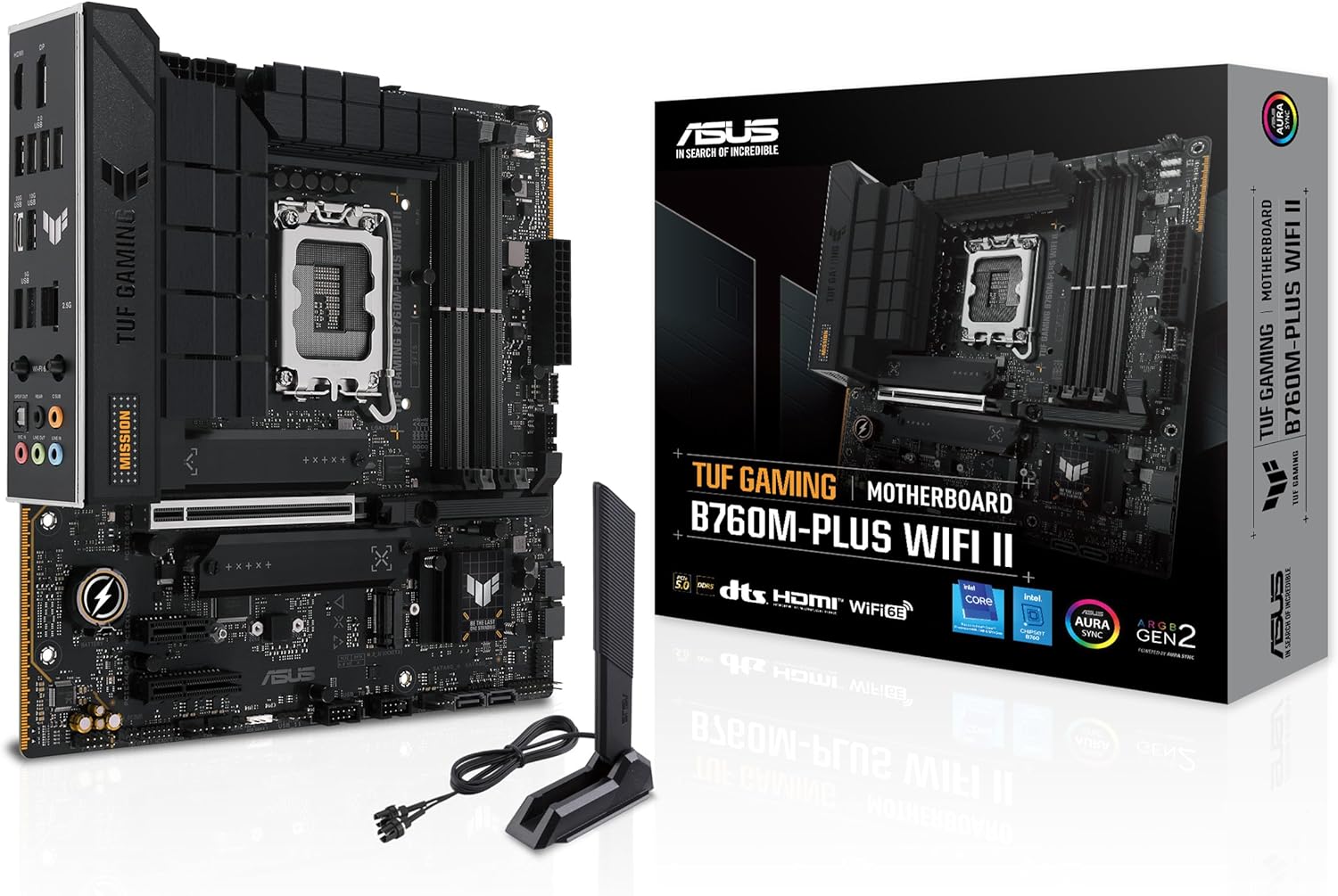 ASUS TUF Gaming B760M-PLUS WiFi II mATX Motherboard for Intel LGA1700 CPUs