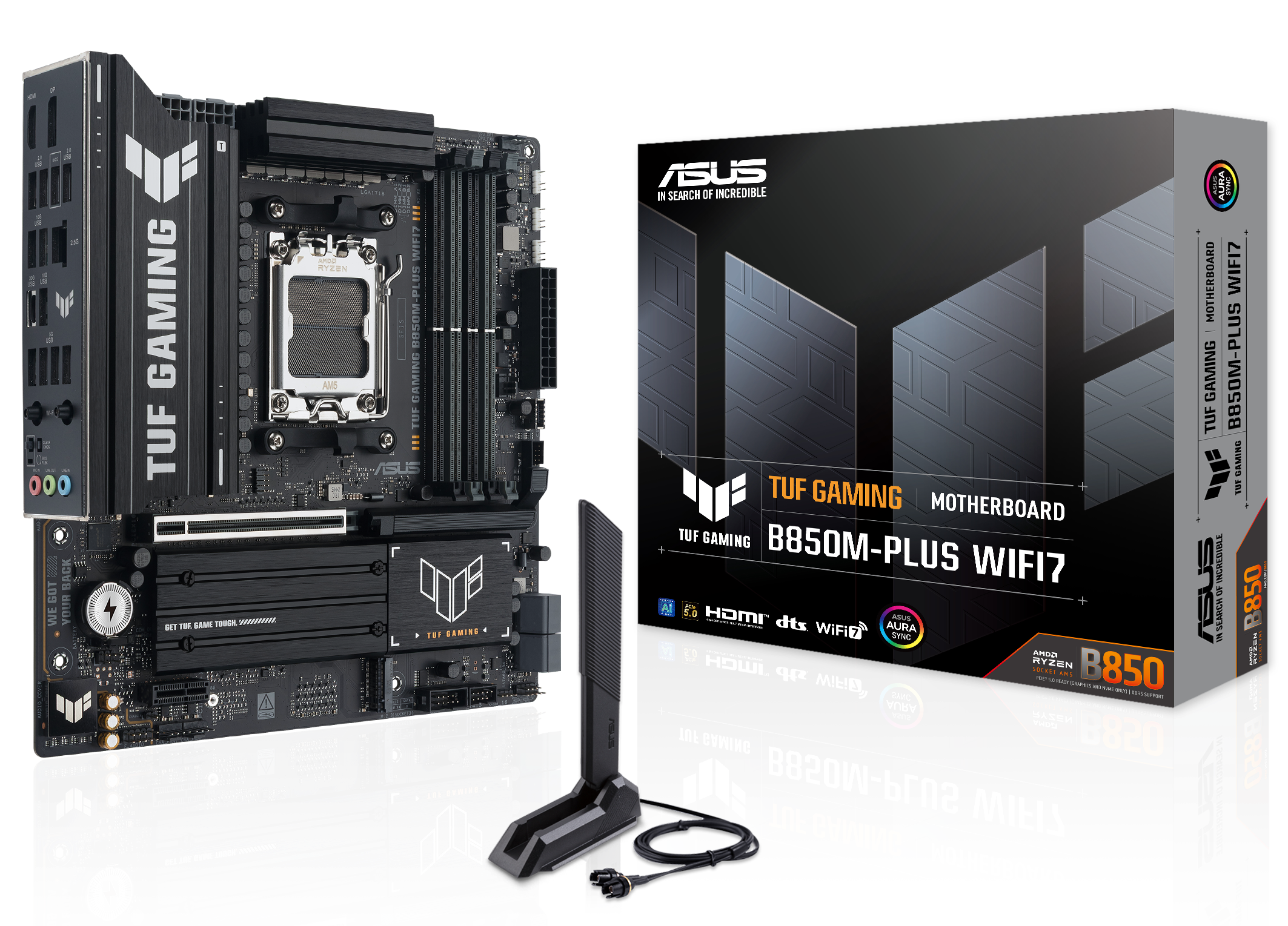 ASUS TUF Gaming B850M-PLUS WIFI7 mATX Motherboard for AMD AM5 CPUs