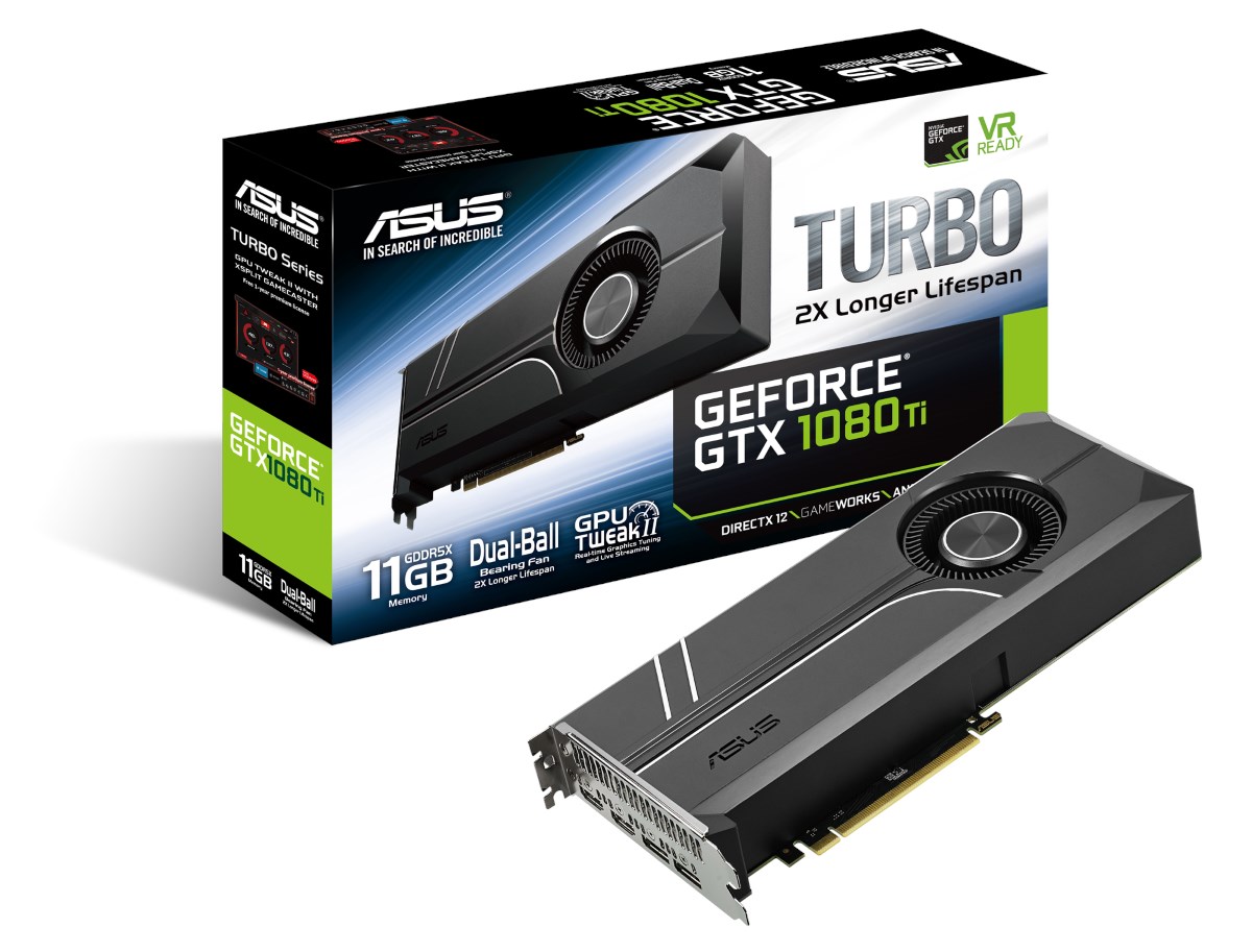 Asus Geforce Gtx 1080 Ti Turbo Nvidia Grafikkarte ASUS GeForce GTX 1080 Ti Turbo 11GB Graphics Card - 90YV0AN0-M0NM00