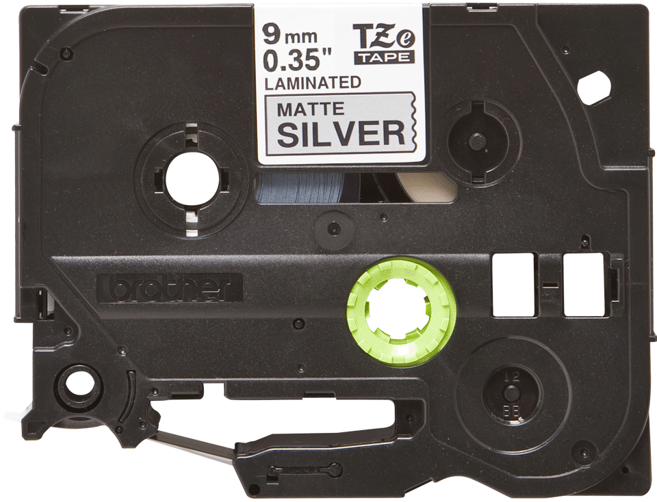 Brother P-touch TZe-M921 (9mm x 4m) Black On Silver Metallic Laminated Labelling Tape