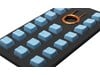 Tai-Hao TPR Rubber Backlit Double Shot Keycaps, 18 Keys in Neon Blue