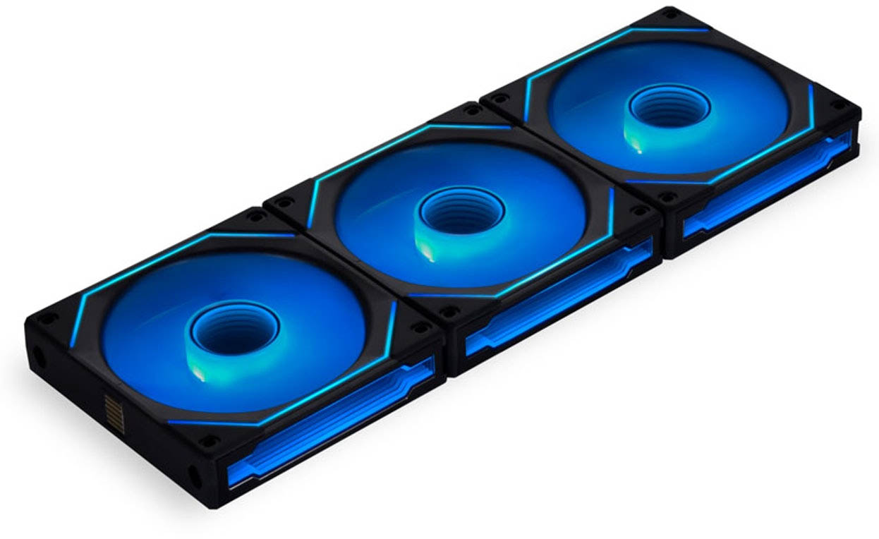 Lian-Li UNI FAN SL-INFINITY 120mm ARGB Triple Fan Pack with Controller in Black