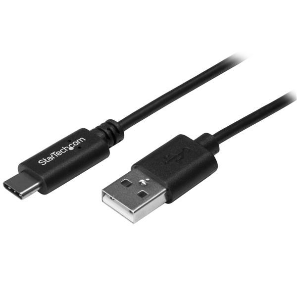 Photos - Cable (video, audio, USB) Startech.com (0.5m) USB-C 2.0 to USB-A 2.0 Adaptor Cable  USB2AC50C (Black)