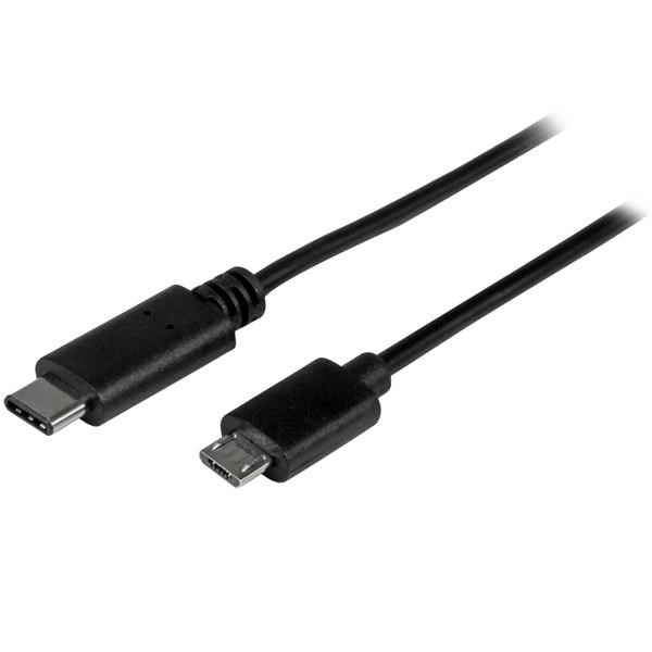 Photos - Cable (video, audio, USB) Startech.com (2m) USB-C 2.0 to Micro-B Cable  USB2CUB2M (Black)