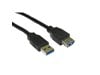 2m USB 3.0 Extension Cable - Black