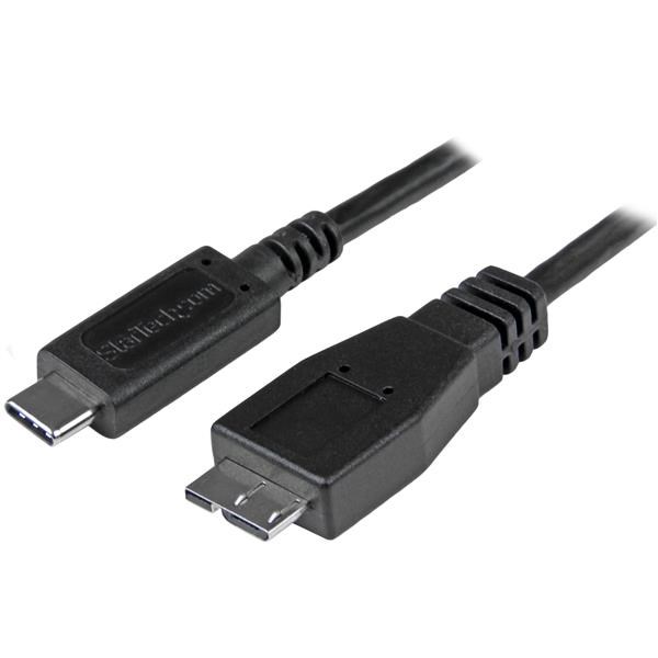 Photos - Cable (video, audio, USB) Startech.com (0.5m) USB-C 3.1 to Micro-B Cable  USB31CUB50CM (Black)