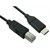 Cables Direct 3m USB2.0 Male Type-C to Male Type-B Cable in Black