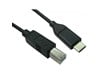 Cables Direct 2m USB2.0 Male Type-C to Male Type-B Cable in Black