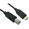Cables Direct 1m USB2.0 Male Type-C to Male Type-B Cable in Black