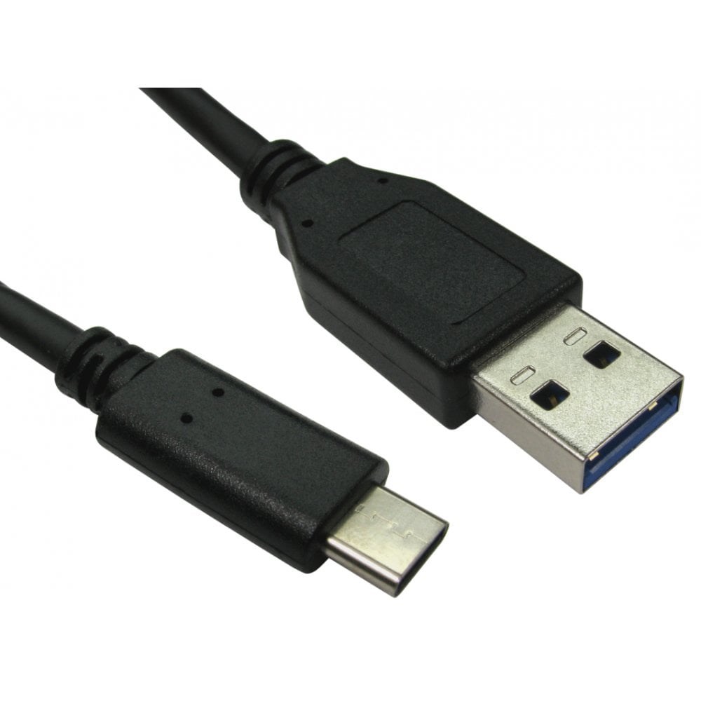 Photos - Cable (video, audio, USB) Cables Direct 0.5m USB 3.1 Male Type-C to Male Type-A Cable in Black USB3C 