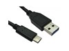 Cables Direct 0.5m USB 3.1 Male Type-C to Male Type-A Cable in Black