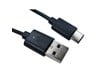 Cables Direct 2m USB 2.0 Male Type-C to Male Type-A Cable in Black