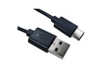 Cables Direct 3m USB 2.0 Male Type-C to Male Type-A Cable in Black