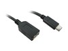 Cables Direct 1m USB 3.0 Male Type-C to Female Type-A Adapter Cable in Black
