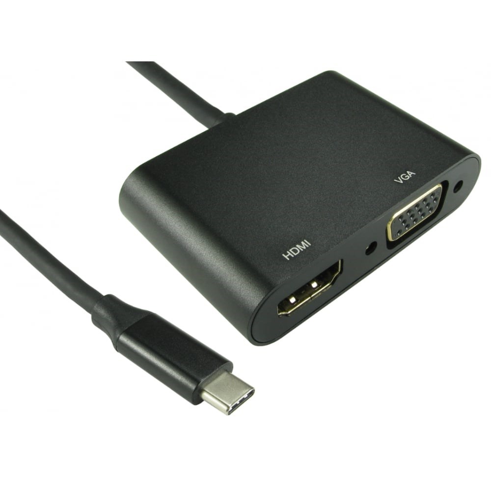 Cables Direct USB Type-C to HDMI and VGA Video Adaptor - USB3C-HDMI