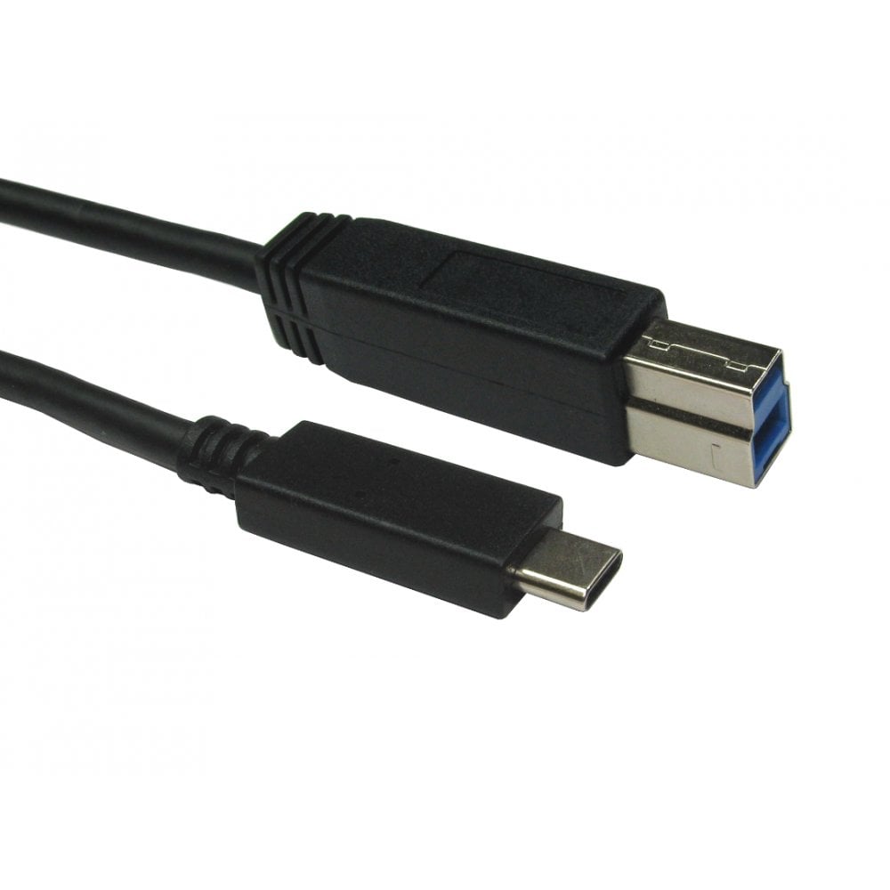 Cables Direct Men's Black Usb 3.1 Type-C To Type-B Cable In 1M