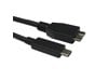 Cables Direct 1m USB 3.1 Male Type-C to Male Micro B Cable in Black