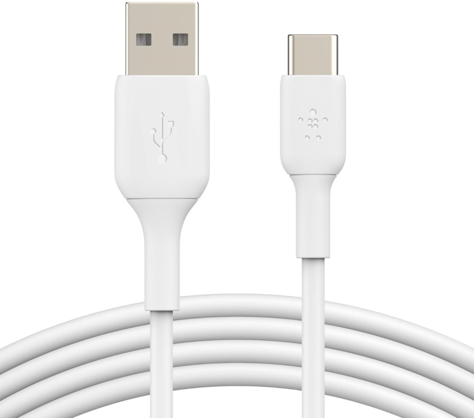 Photos - Cable (video, audio, USB) Belkin USB-C to USB-A 1M Cable - White CAB001BT1MWH 