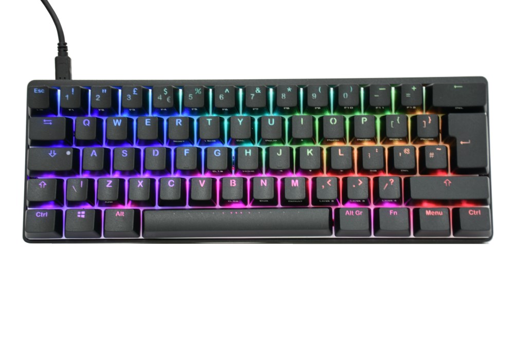 Vortex Pok3r 60 Mechanical Keyboard, Cherry MX Red Switch, RGB