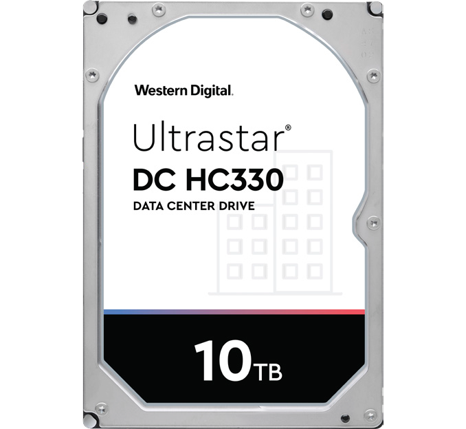 Image of "10TB Western Digital Ultrastar DC HC330 3.5"" SATA III Hard Drive - 7200RPM"
