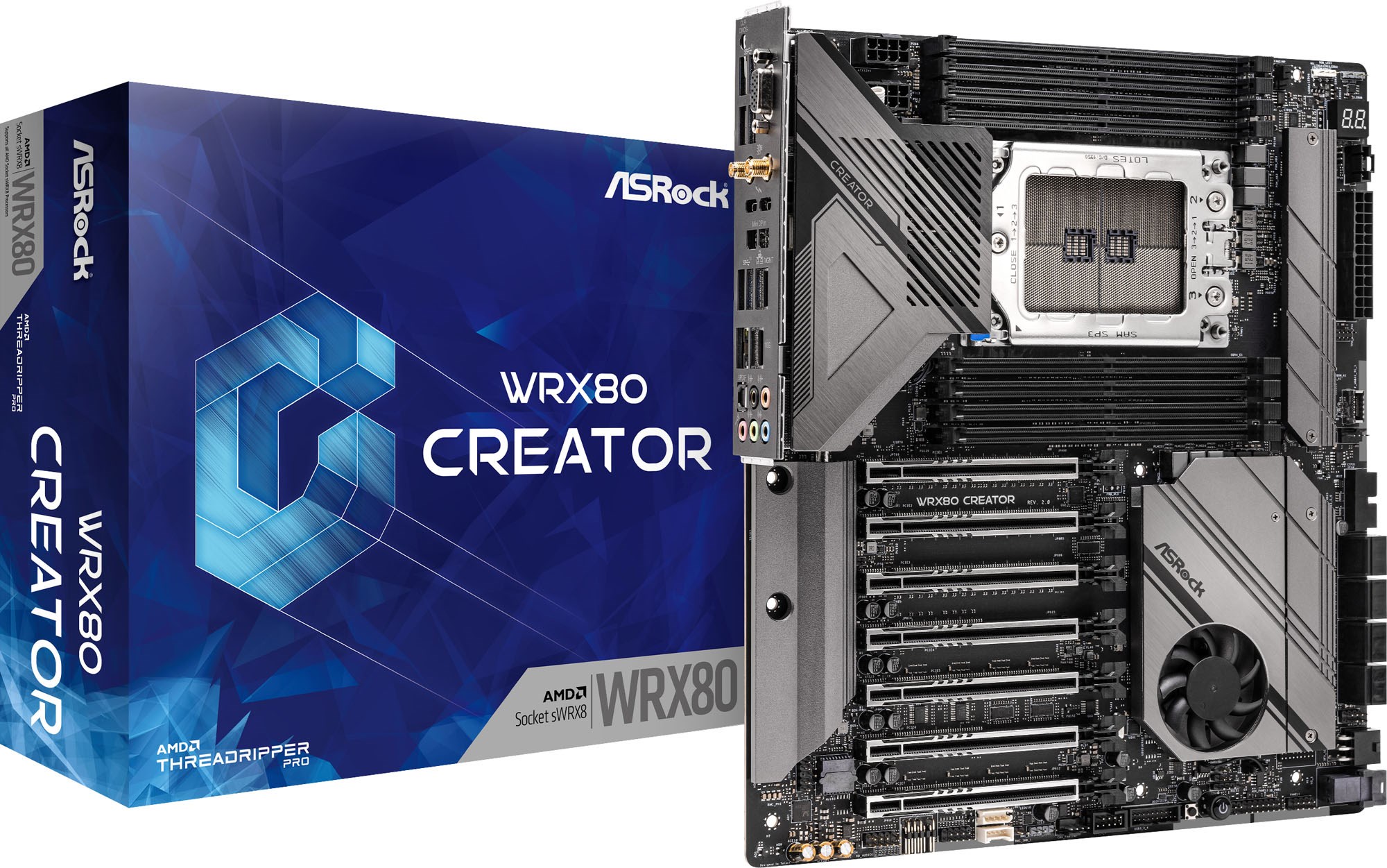 ASRock WRX80 Creator 2.0 AMD Socket sWRX8 Motherboard - 90-MXBKH0 ...