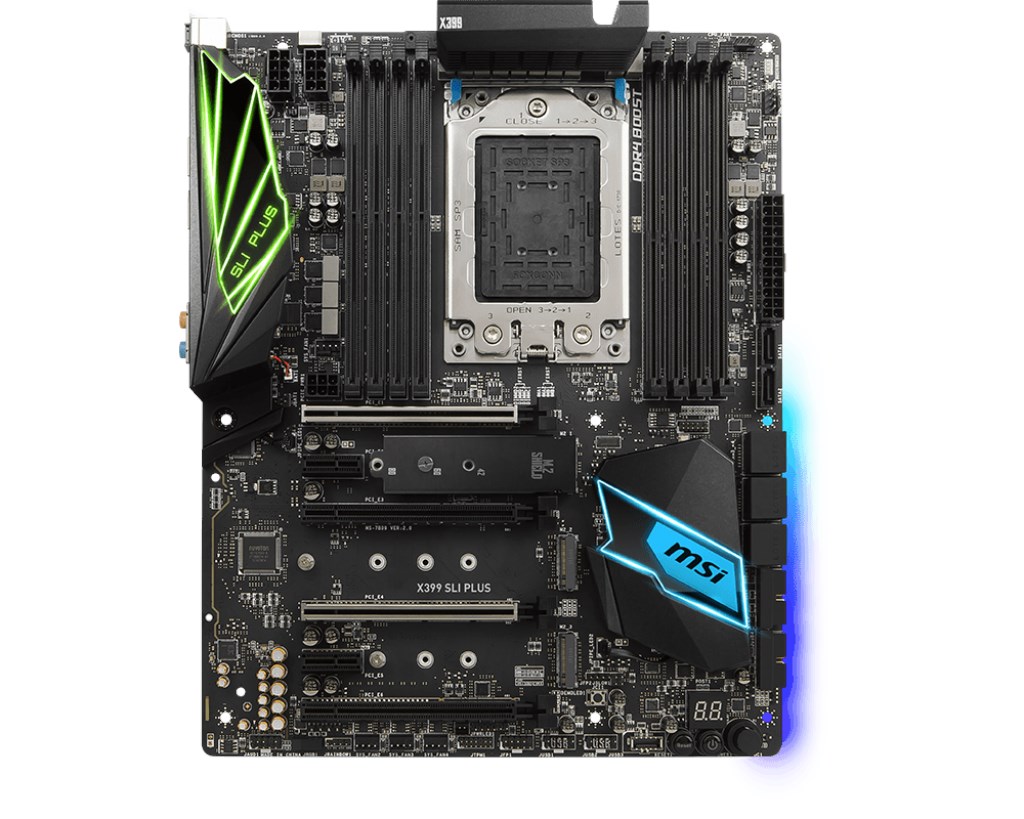 MSI X399 SLI PLUS AMD Socket TR4 Motherboard X399 SLI PLUS CCL