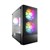1st Player X4-M Micro ATX Mid Tower Gaming Case in Black with 3 x RGB Fans