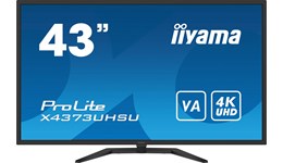 iiyama ProLite X4373UHSU 42.5" 4K Monitor - VA, 400 nits, 60Hz, 3ms, Speakers