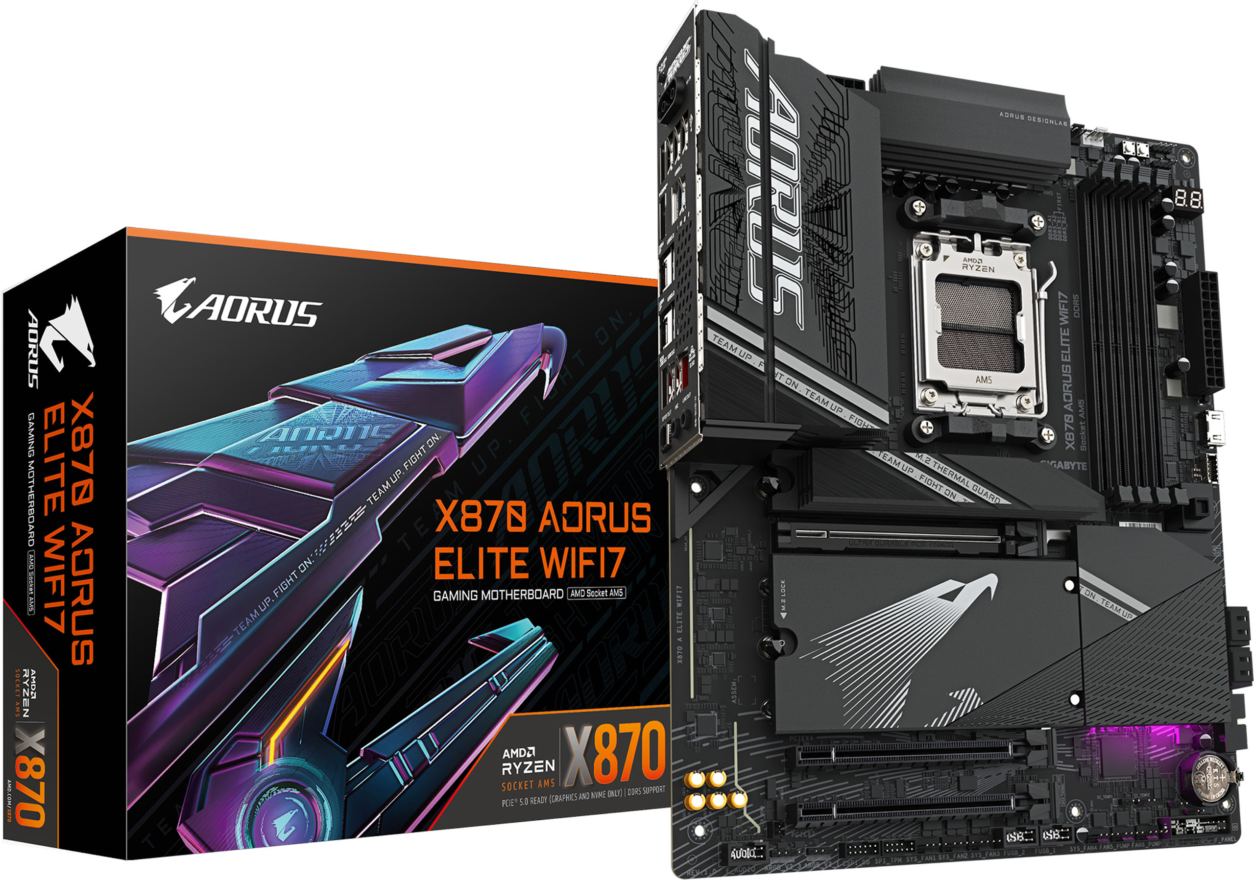Gigabyte X870 Aorus Elite Wifi7 Atx Motherboard For Amd Am5 Cpus