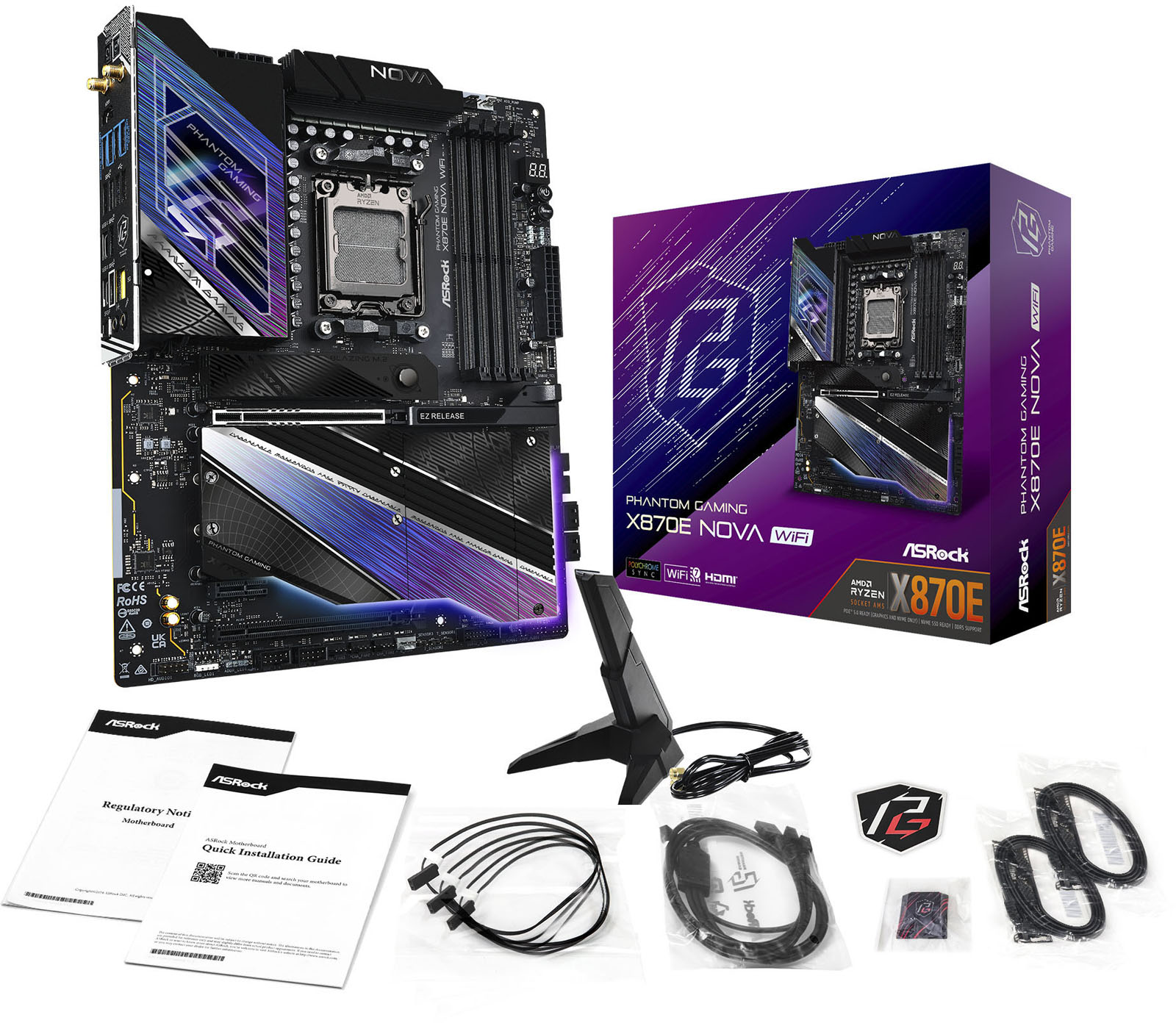 ASRock X870E Nova WiFi AMD Socket AM5 ATX Motherboard - CCL Computers
