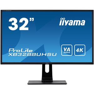 iiyama ProLite XB3288UHSU-B1 - LED monitor - 32" (31.5" viewable) - 3840 x 2160 4K - VA - 300 cd/m² - 3000:1 - 3 ms - 2xHDMI, DisplayPort - speakers - matte black