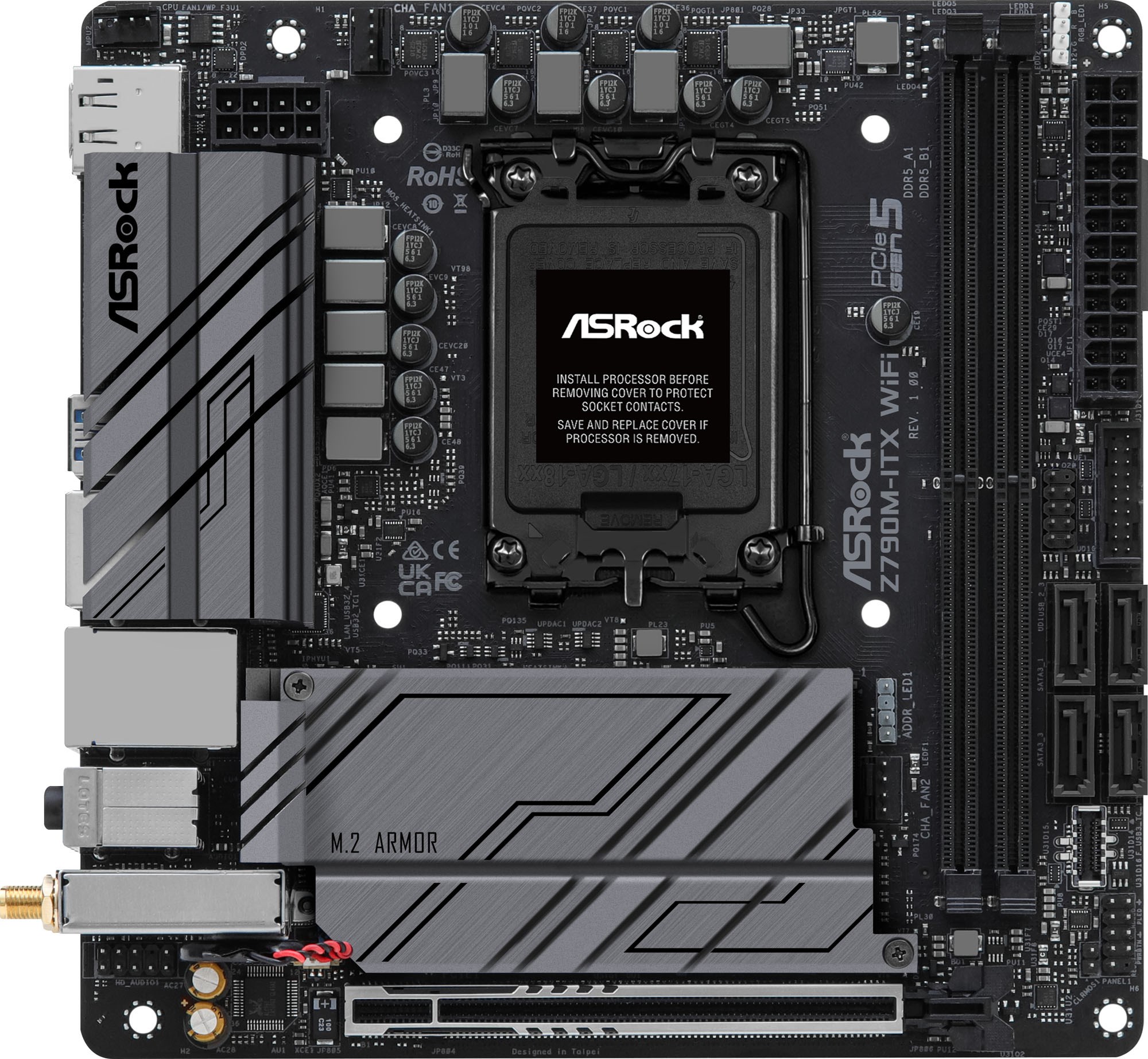 ASRock Z790M-ITX WiFi Intel Socket 1700 Motherboard - 90-MXBKE0