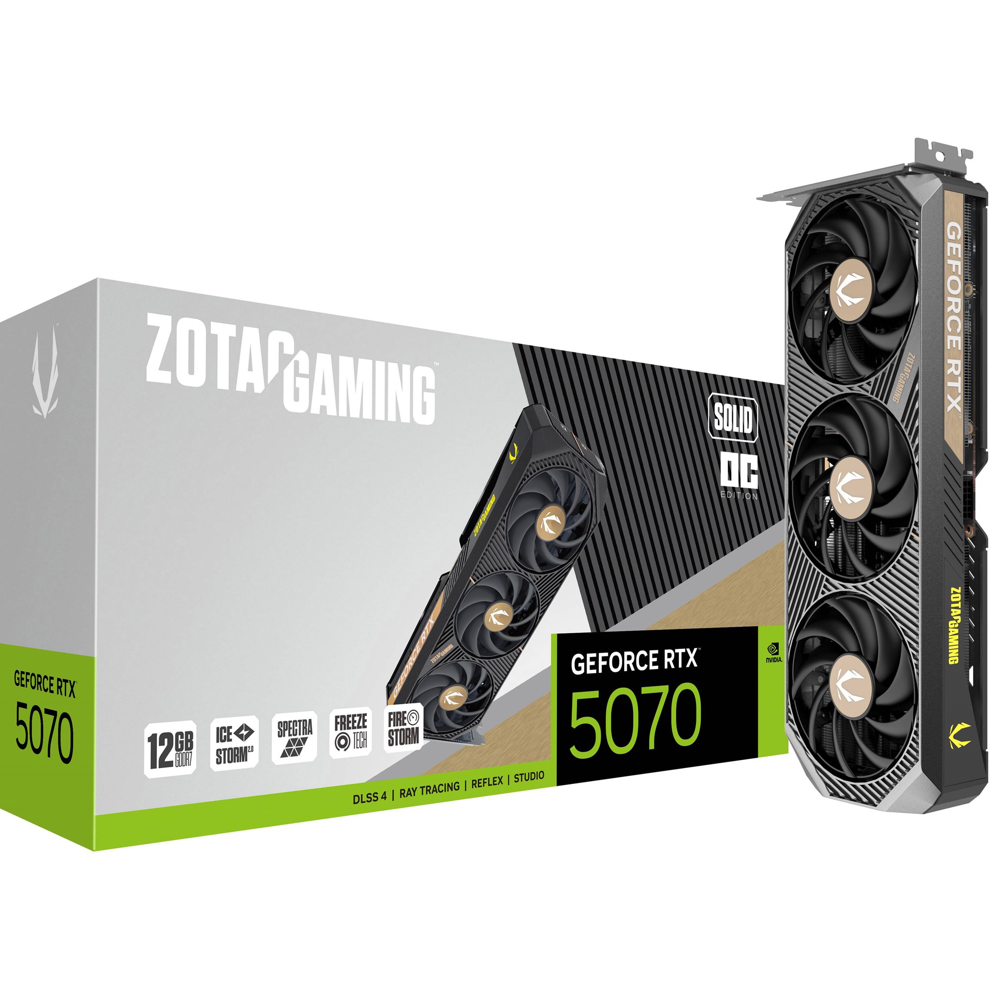 Zotac GeForce RTX 5070 SOLID OC 12GB GPU ZT-B50700J-10P CCL