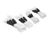 BitFenix Alchemy 3-Pin to 3x 3-Pin Adapter 60cm - sleeved white/white