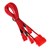 BitFenix Alchemy Molex to 3x 3-Pin 7V Adapter 20cm - sleeved red/red