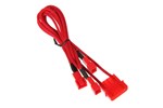 BitFenix Alchemy Molex to 3x 3-Pin 7V Adapter 20cm - sleeved red/red