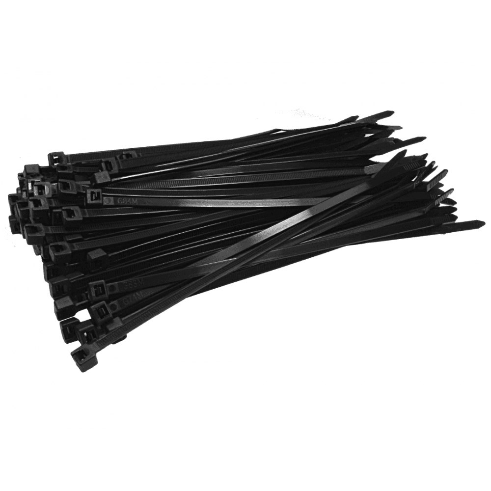 200MM X 4.8MM RELEASABLE CABLE TIES BLACK (PK 100 CTR200B CCL