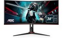 AOC CU34G2 34 inch 1ms Gaming Curved Monitor - 3440 x 1440, 1ms Response, HDMI